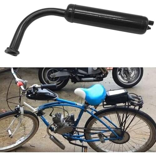 80Cc 60Cc 49Cc 50Cc Engine Motor Motorized Bicycle Bike Exhaust Pipe Muffler Black