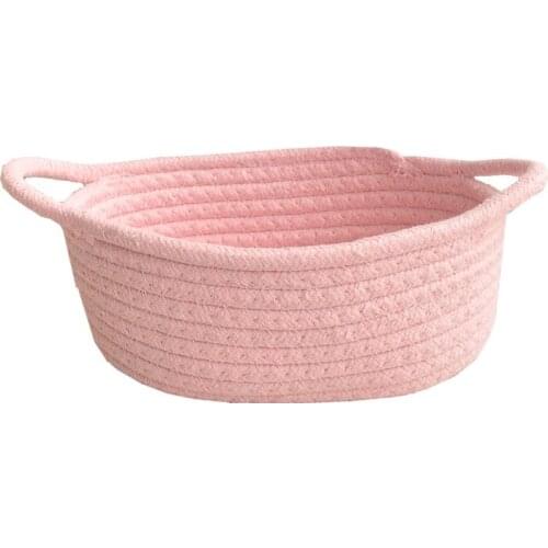 Cotton Rope Knitted Storage Basket for Kids Toys Cosmetics Nursery Hamper Home Accessories Desk Gift Basket Toy Organizer