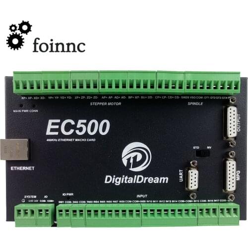 CNC Mach3 Ethernet Motion Controller EC500 460kHz 3/4/5/6 Axis Motion Control Card for milling machine