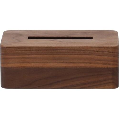 Tissue box solid wood pumping box napkin storage box log household homestay simple paper pumping box