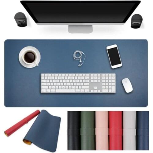 90x45cm Big Size Both Sides Two Colors PU Leather Waterproof XXL Keyboard Mouse Pad Mat Large Office Gaming Desk Mat Anti-slip