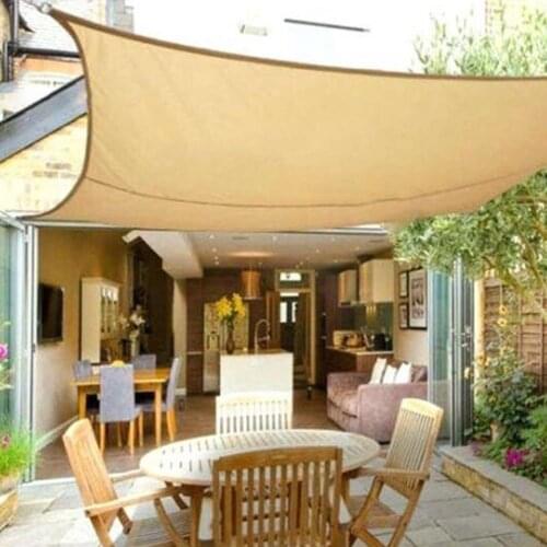 Simple Waterproof Sun Shade Sail Collapsible Polyester Camping Tent Sun Shelter Awning Garden Tool Easy Installation for Balcony