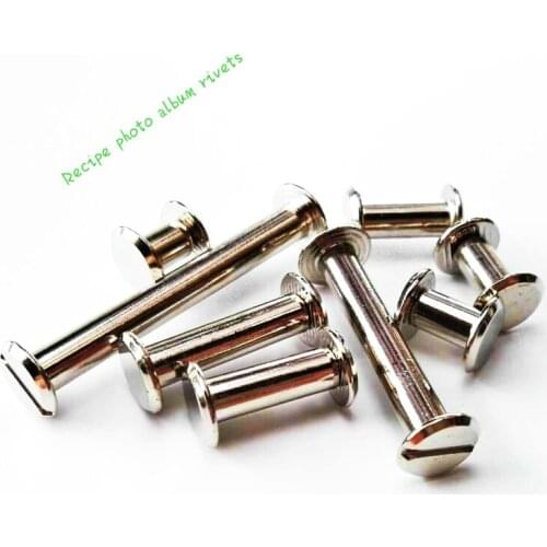 10pcs Metal Binding Chicago Screws Nails Studs Rivets For Photo Album Desk calendar menu Leather Craft Belt Wallet Fasteners