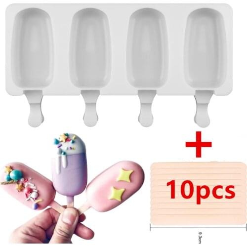 Mini Ice Cream Baking Molds Food Grade Silicone Popsicle Chocolate Molds Cake Cakesicle Mold for DIY Ice Pops Easy To Clean