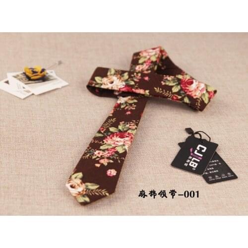 Korean version of mens 5 cm casual all-match popular narrow tie nightclub hip-hop style trendy linen cotton tie thin