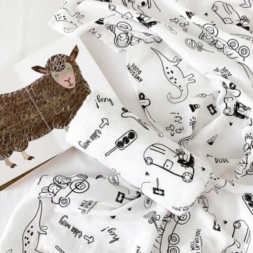 120x120cm Muslin Bamboo Swaddle Wrap Baby Blanket Bamboo Cotton Baby Blankets Newborn Australia Day Gift Warm Cute Blankets