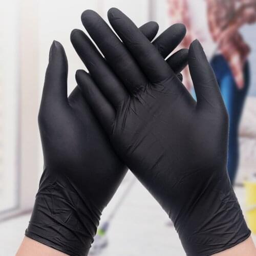 20pcs Black Disposable Gloves Powder Free Latex Free Mechanic Tattoo Beauty Care Body Art Gloves