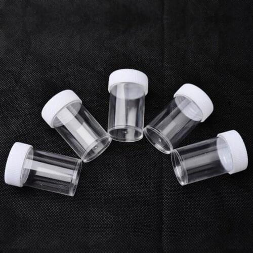5pcs Clear Tube Bead Containers Bottle Jar Storage Jewelry display Nail Art Small Empty Bottles Sub-bottling Glitter Bottles