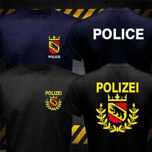 Switzerland Swiss Bern Polizei Men T-shirt Short Casual 100% COTTON O-Neck shirts
