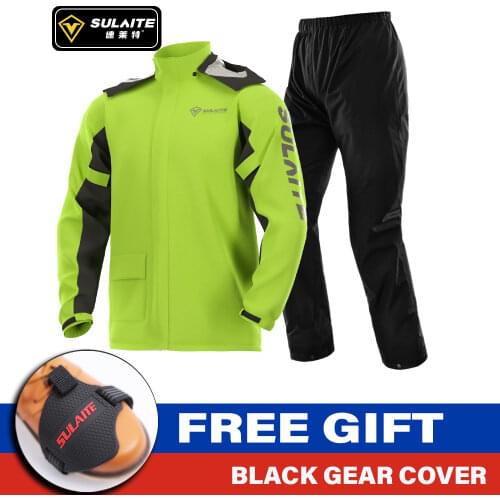 SULAITE Motorcycle Raincoat Suit Outdoor Rainwear Women Jumpsuit Ultrathin Rain Coat Waterproof Cycling Hiking Protect Men Lady