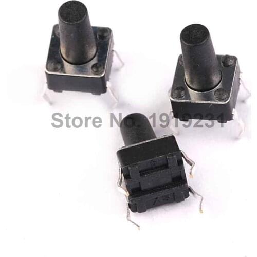 40PCS DIP 6X6X10mm 6*6*10mm Tactile Tact Push Button Micro Switch Momentary