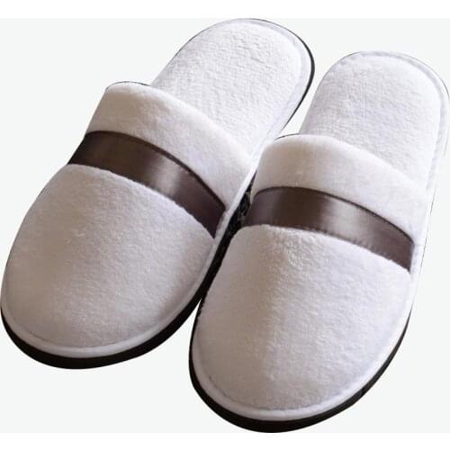 Unisex Indoor Thicken Non-Slip Coral Fleece Closed Toe Flat Shoes Hotel Travel Business Trip Slippers тапочки домашние женские