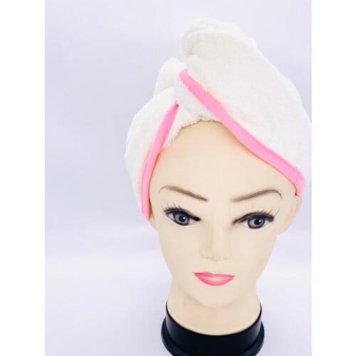 High quality Thick Microfiber coral fleece hair turban suitable for drying long hair