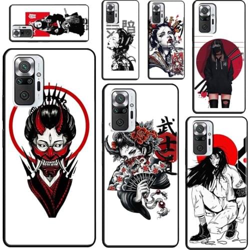 Japanese Geisha Girl Vaporwave Soft Case For Xiaomi Redmi Note 10 8 9 Pro 8T 9S Phone Cover For Redmi 9 9A 9C 9T 8A K40