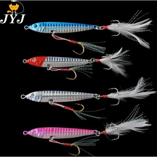 1pc Slow Jig Fish Lure 63g 73g Metal Jigs Slow Jigging Lures 4 Colors Salt Water Fishing Lure