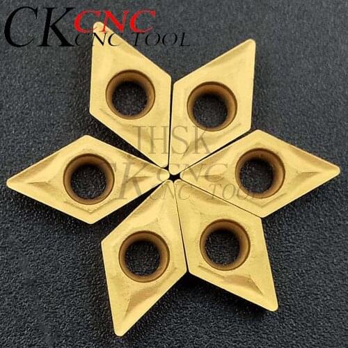 10pcs DCMT070204 UE6020 DCMT21.51 DCMT 070204 Carbide inserts cutter lathe TURNING ACCESSORI TOOL CNC parts for steel