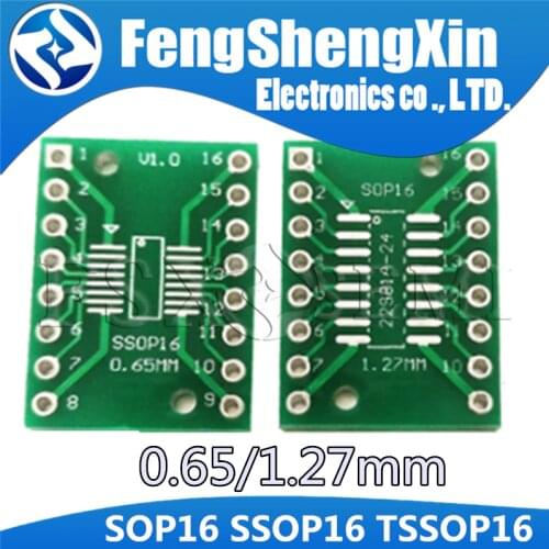 10pcs TSSOP16 SSOP16 SOP16 to DIP16 Transfer Board DIP Pin Board Pitch Adapter PCB adapter sop16 ssop16 smd to DIP16 Pinboard
