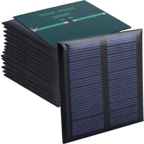 20pcs/lot Solar Panels 5.5v 90mA 0.6W Mini Solar Cell 6.5x6.5 for Battery Cell Phone Chargers Small Power Appliances -10001024