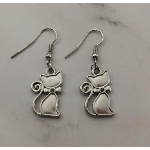 2020 Fashion women earring, silver earrings, cute kitten earrings, womens jewelry