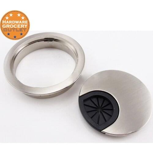 3PCS, Alloy Material, Silver Tone, Cord Away Master Adjustable Wire Organizer Grommet; Cable Holder, 53mm