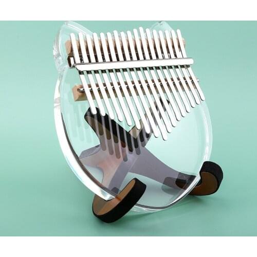 Acrylic 17 Key Transparent Thumb Piano Mbira Sanza with Tuner Hammer Gig Kalimba Musical Instrument Christmas Gift