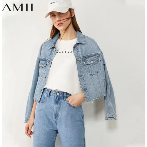 Женские джинсовые куртки Amii China At AliExpress