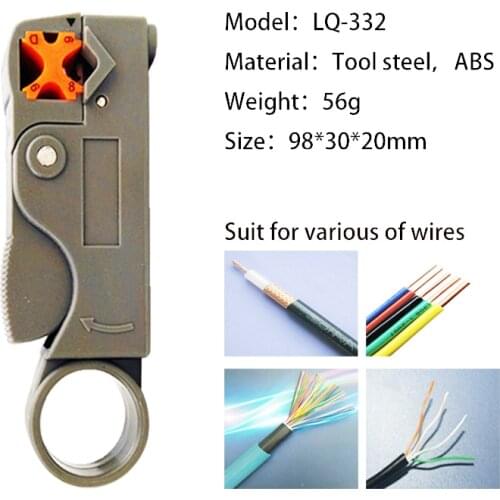 Automatic Wire Stripper Multifunctional Rotary Hexagon Wrench Wire Stripper Crimping Tool Coaxial Cable Stripper Cutting Tool