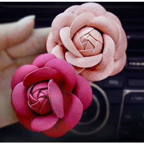 Flower Car Accessories For Girls Car Fresheners Car Aroma Diffuser Air Vent Clip Auto Perfume Car Smell Scent Car Decor Interior