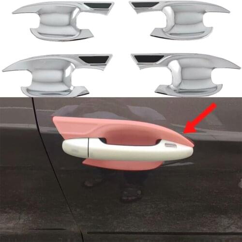 For Subaru Outback 2020 2021 ABS Carbon Fiber Replacement Outer Door Handle Bowl Decoration Cover Car Styling Accessories 4Pcs