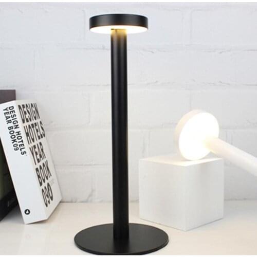 Cheap Hotel Restaurant Dinner Cordless Rechargeable Battery Modern Black Design Table Lamp