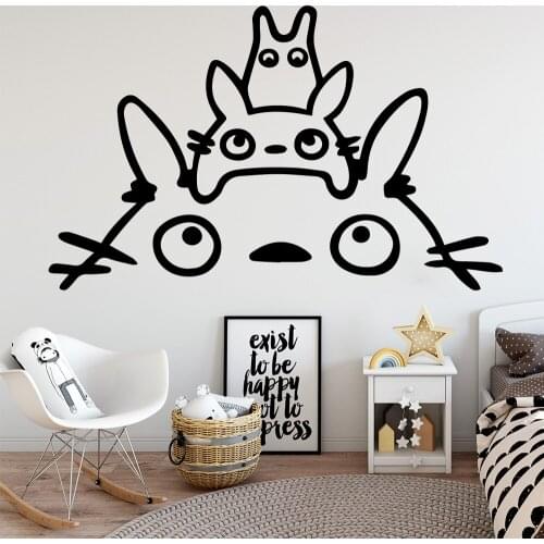 Drop Shipping Totoro Wallpaper Home Decoration Wall Sticker For Baby Kids Rooms Decor adesivo de parede wallstickers