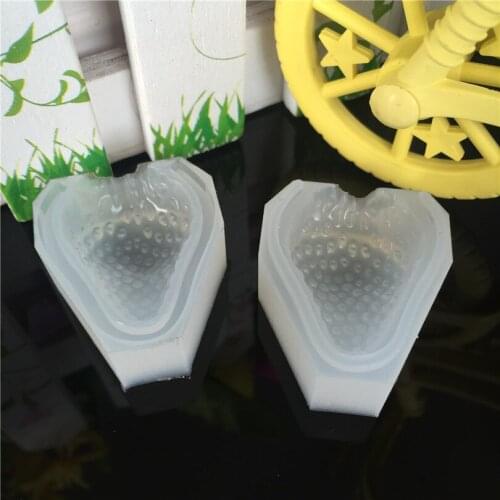 Strawberry Cookies Clay Resin Liquid silicone mold DIY resin jewelry pendant necklace pendant lanugo mold resin molds