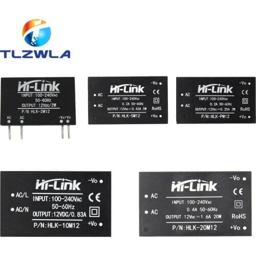 HLK-PM01 03/09/12/24 HLK-2M05 HLK-5M03 HLK-10M12 20M24AC-DC 220V To 5V/3.3V/12V Intelligent Household Switch Power Supply Module