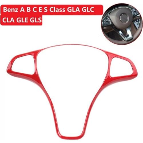 Red Steering Wheel Cover Trim for Mercedes-Benz a B C E S Class GLA GLC CLA GLE GLS CLS