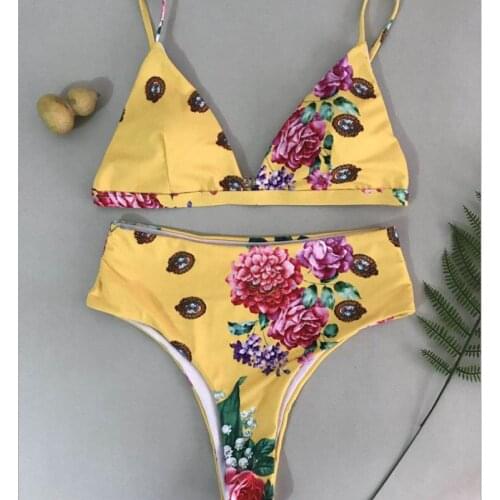 Leopard Snake Printed Swimwear Women Sexy Swimsuit Female Push Up Buquini Swimming Suit High Waist Bikini Set