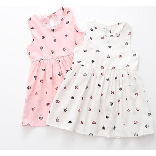 Best selling fashion cute female baby child new vest princess dress sling children print baby explosions comfortable dress