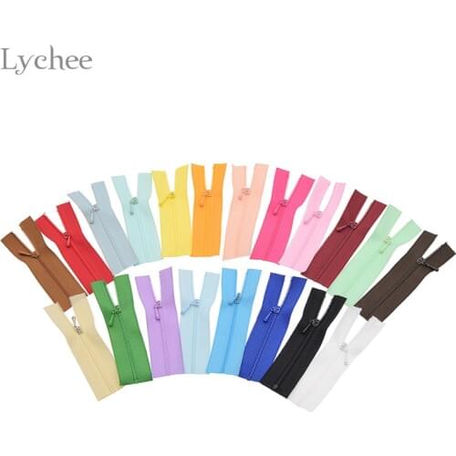 Lychee Life 10pcs Mini Zipper Doll Clothing Zipper DIY Handmade Sewing Scrapbooking Garment Applique Accessory