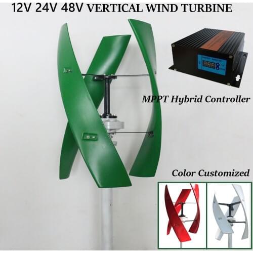 Micro vertical axis 400w 12v 24v household maglev coreless wind power generator for boats