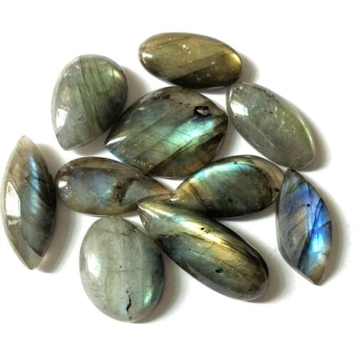 Wholesale mixed 5pcs/lot Green Blue Flash Labradorite Bead Pendant Cabochon,Healing Gem Stone,Size 30mm