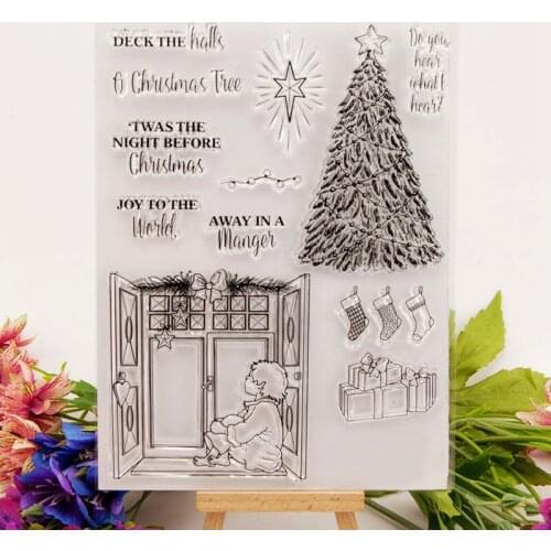 Clear Stamps for DIY scrapbooking/photo album Decorative Merry Christmas Transparent Silicone clear stamp for Art Handmade Gift