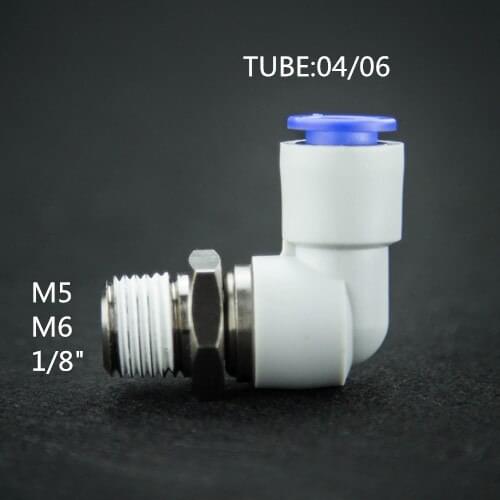 Tube size 4mm-M5/6m-M6 PT thread KSL4M5 /KSL 6-01 1/8" series pneumatic tube fittng/Rotary fitting