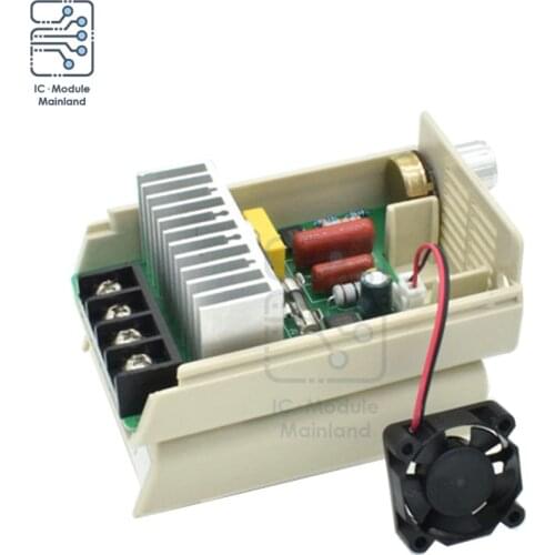 AC 220V 4000W Voltage Regulator temperature Control Board SCR Motor Speed Controller with Built-in Brushless Fan