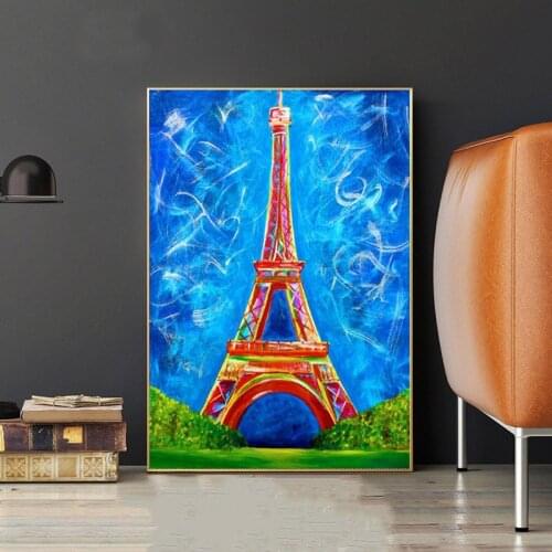 Paris Tower DIY Diamond Embroidery Cross Stitch 5D Full Square Round Drill Scenery Diamond Painting Rhinestone Mosaic Art Decor
