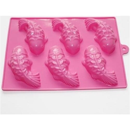 Koi Carp Jelly Fish Soap Chocolate Silicone Bakeware Cake Mould