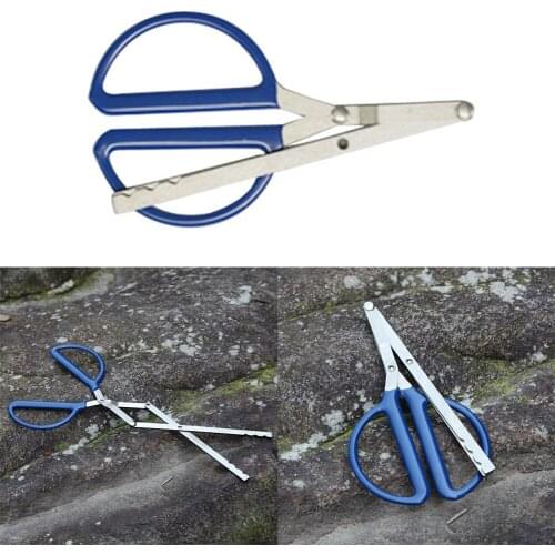 Folding Fire Tongs Outdoor Picnic Camping Supplies Foldable Fire Tongs Capable of Clamping Firewood