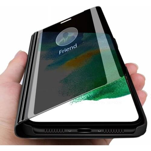 Smart mirror flip case For samsung galaxy s21 fe 5g case magnetic stand phone cover For samsung s 21 fe 21fe galaxys21fe coques
