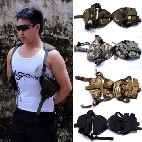 Outdoor Tactical Police Security Universal Left/Right Hand Pistol Pouch Shoulder Holster Versatile Axillary Holster