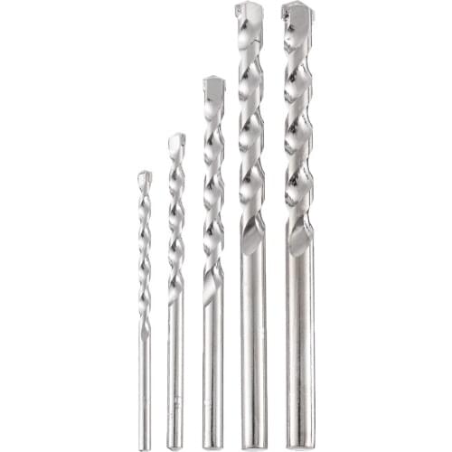 5pcs Masonry Drill Bits Tungsten Steel Twist Drilling Bit Set 4/5/6/8/10mm Multi Power Metal Woodworking Hole Drilling Tools