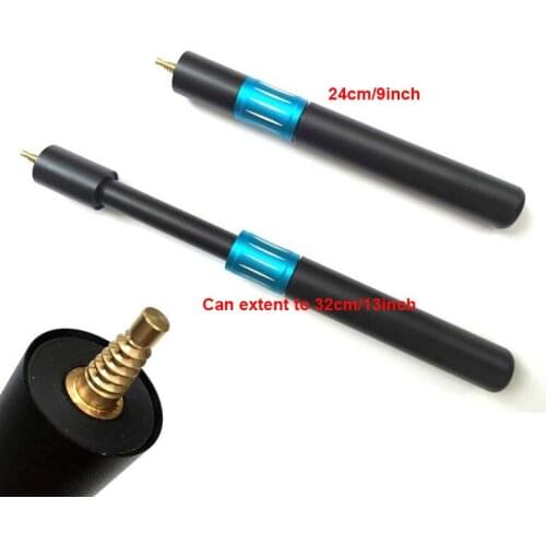 Xmlivet 24cm/9inch Black Metal Snooker cue extenders for Omin Screw Joint can extent to 32cm/13inch for Omin Snooker cues