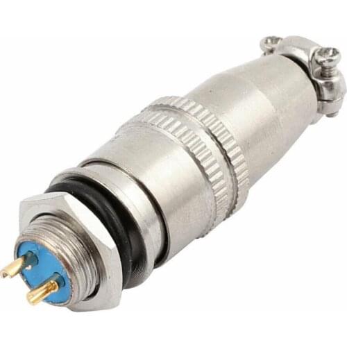 XS9JK-2P AC 250V 6A 9mm Thread Metal Panel Aviation Connector Adapter